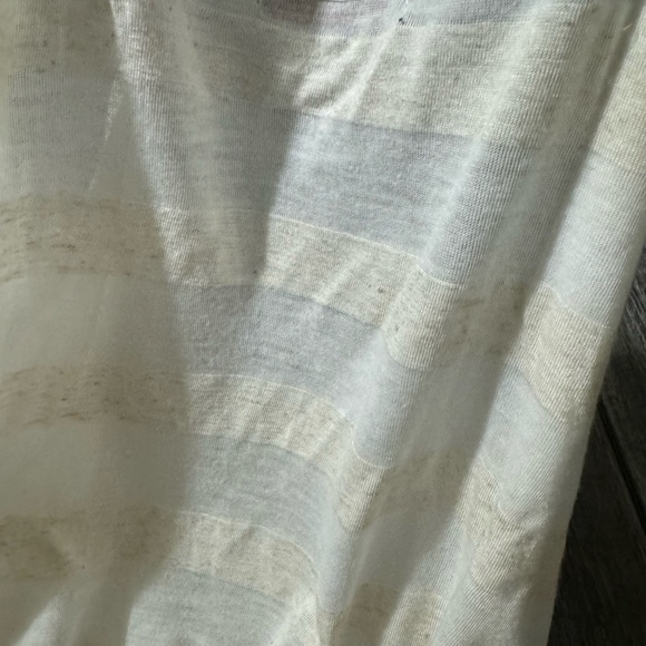 Crimson Ivy Multi Layer Ruffled Zip Up Striped Tank Top in  Earthy Color Tone - Picture 7 of 8